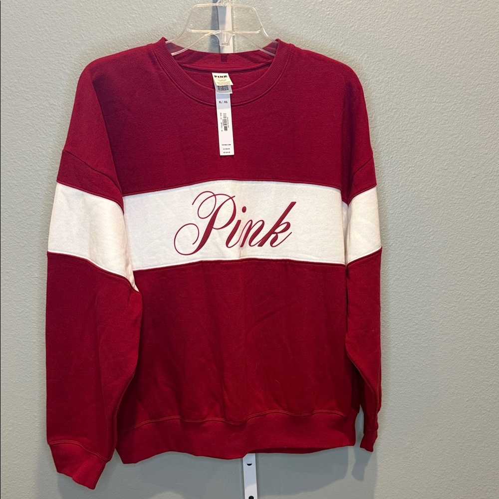 PINK Victoria's Secret Crewneck Sweatshirt - Deep Red